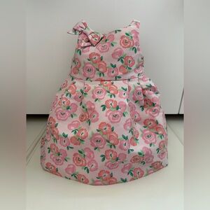 Janie and Jack Pink Floral Dress with Bow